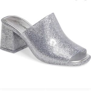 Jeffrey Campbell glitter jelly sandals